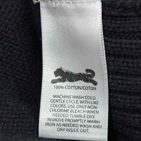 Vintage 90s Le Tigre Black Pink Argyle Zip Up Cardgian Size Large - Picture 4 of 7